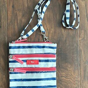 Scout Ship Shape Pattern Blue Sally Go Lightly Striped Crossbody Bag